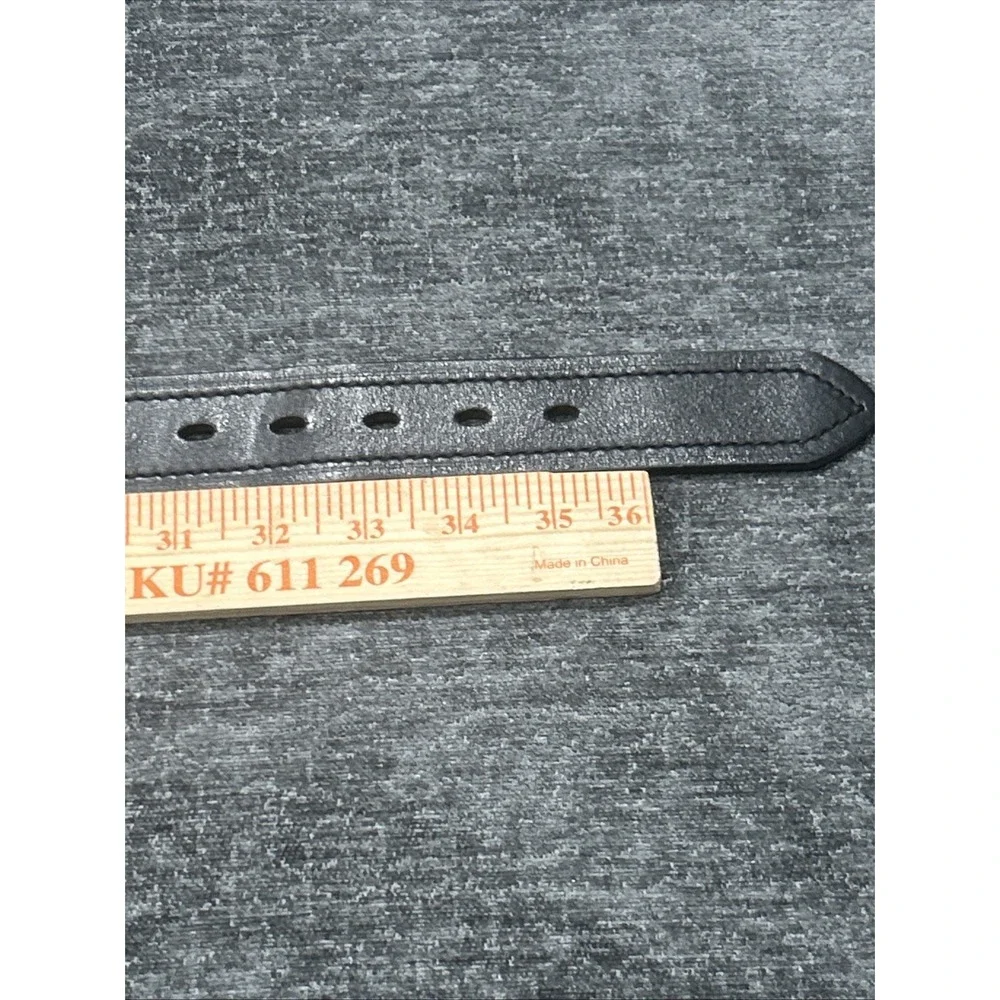 Genuine Dickies Mens Black Leather Belt Size 34 Gunmetal Buckle Workwear Classic